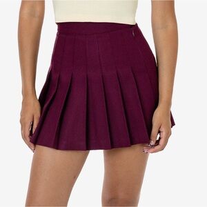 American Apparel Maroon Tennis Skirt